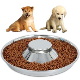 Puppy Feeder Bowl, Stainless Steel Dog Bowls for Puppy, Food Feeding Weaning Bowl for Small Medium Large Dogs (Medium Size, 11.8 Inch)