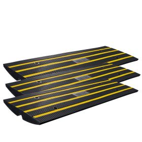 VEVOR Curb Ramp, 3 Pack Rubber Driveway Ramps, Heavy Duty 33069 lbs Weight Capacity Threshold Ramp