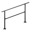 VEVOR Outdoor Stair Railing, Fits for 0-5 Steps Transitional Wrought Iron Handrail, Adjustable Exterior Stair Railing