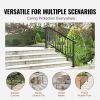 VEVOR Handrails for Outdoor Steps, Fit 4 or 5 Steps Outdoor Stair Railing, Picket#4 Wrought Iron Handrail, Flexible Porch Railing