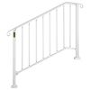 VEVOR Fit 3 or 4 Steps Outdoor Stair Railing, Handrails for Outdoor Steps, Picket#3 Wrought Iron Handrail, Flexible Porch Railing