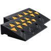 VEVOR Rubber Curb Ramp 2 Pack, 4.3" Rise Height Heavy-Duty 33069 lbs/15 T Capacity Threshold Ramps, Driveway Ramps with Stable Grid Structure for Cars