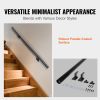 VEVOR Handrail Stair Railing, 4 ft, Wall Mount Handrails for Indoor Stairs, Thickened Aluminum Alloy Hand Rail with Installation Kit