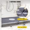 VEVOR Shower Curb Kit, 38"x60" Watertight Shower Curb Overlay with 4" PVC Central Bonding Flange, 4" Stainless Steel Grate