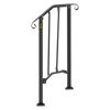 VEVOR Handrails for Outdoor Steps, Fit 1 or 2 Steps Outdoor Stair Railing, Picket#1 Wrought Iron Handrail, Flexible Porch Railing