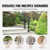 VEVOR Outdoor Stair Railing, Fits for 1-2 Step Transitional Wrought Iron Handrail, Adjustable Exterior Stair Railing