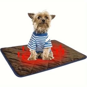 Dog Cat Bed, Cat Dog Non-Slip Mat, Extra Warm Thermal Pet Pad  Self-Heating Cat Mat Warm Thermal Pet Pad Washable Dog Crate Pad Heat Dog Cat Bed Mat B (Option: Brown-L)