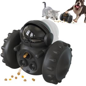 PawPartner Dog Tumbler Interactive Toys Increases Pet IQ Slow Feeder Labrador French Bulldog Swing Training Food Dispenser (Color: Black, Ships From: China)