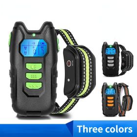 Dog Training Collar; Shock Collar for Dogs with Remote; Rechargeable Dog Shock Collar; 3 Modes Beep Vibration and Shock Waterproof Bark Collar for Sma (Color: D101-1 green)