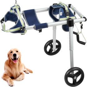 VEVOR 2 Wheels Dog Wheelchair for Back Legs, Pet Wheelchair Lightweight & Adjustable Assisting in Healing, Dog Cart/Wheelchair for Injured, Disabled (size: Large Size (L))